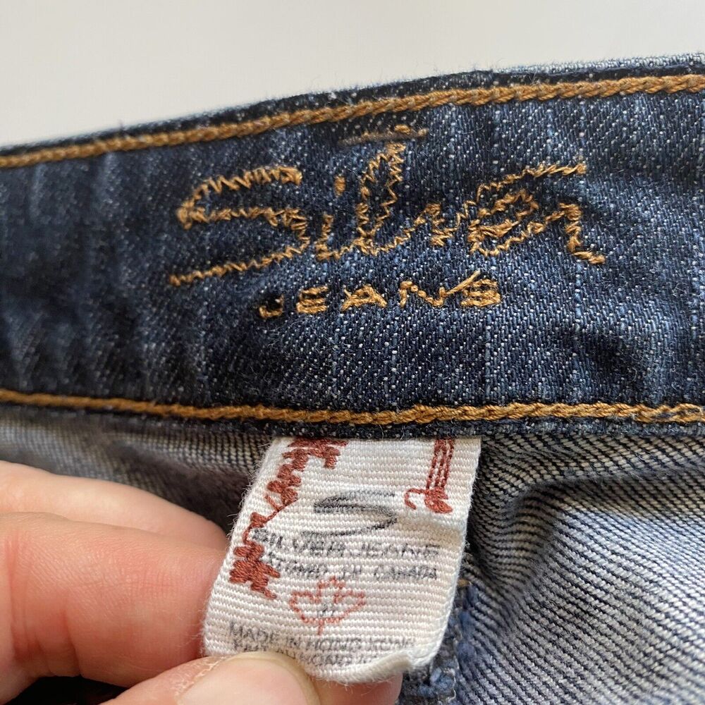 Silver Jeans Women's Straight Leg Jeans - Dark Blue - Picture 6 of 8